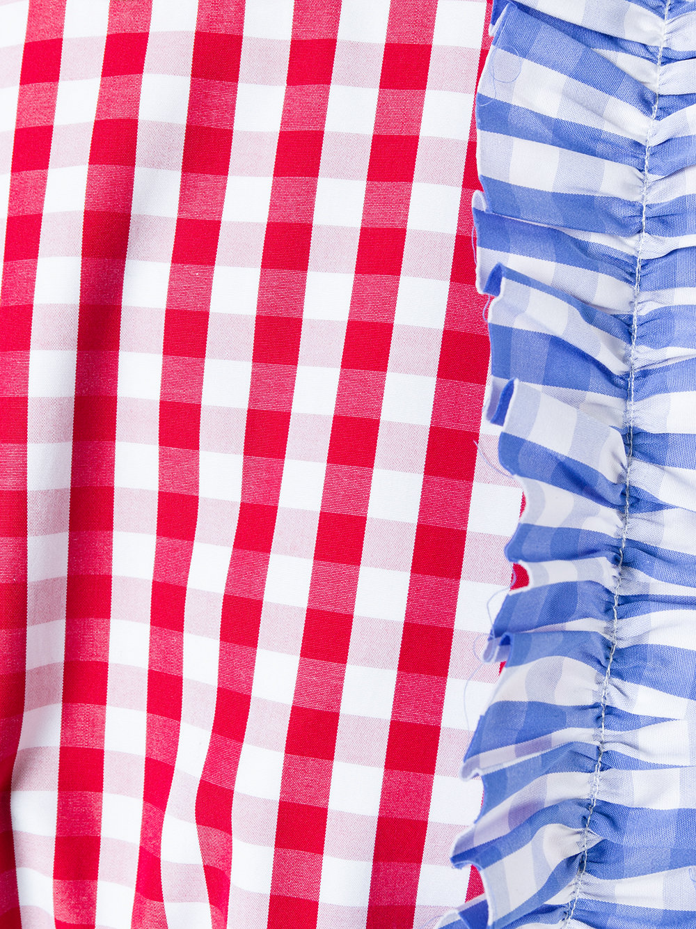 gingham ruffle detail dress 