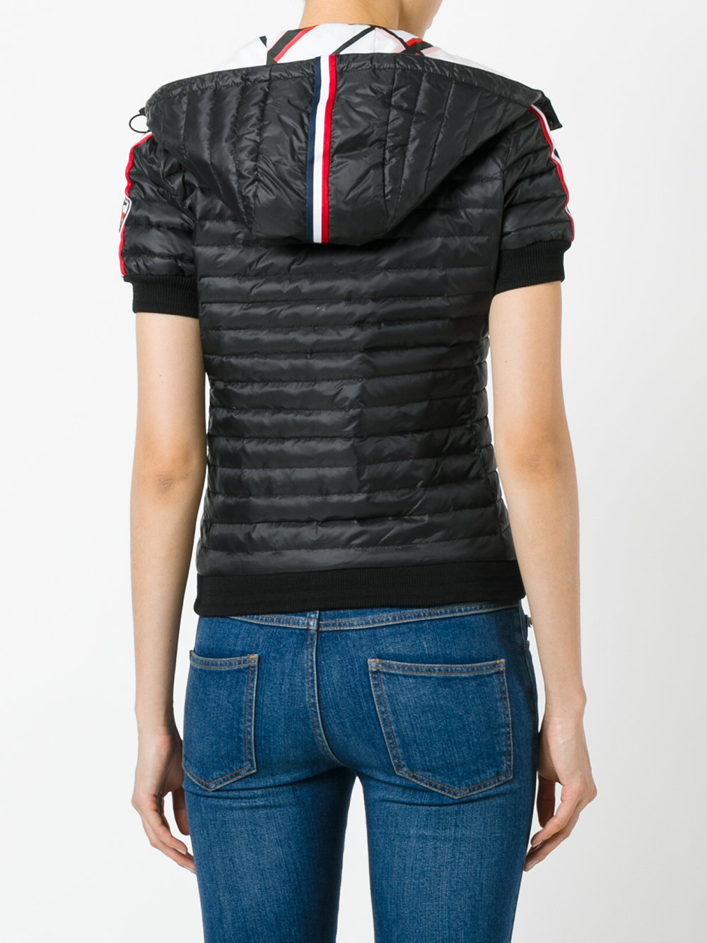 short-sleeved puffer jacket