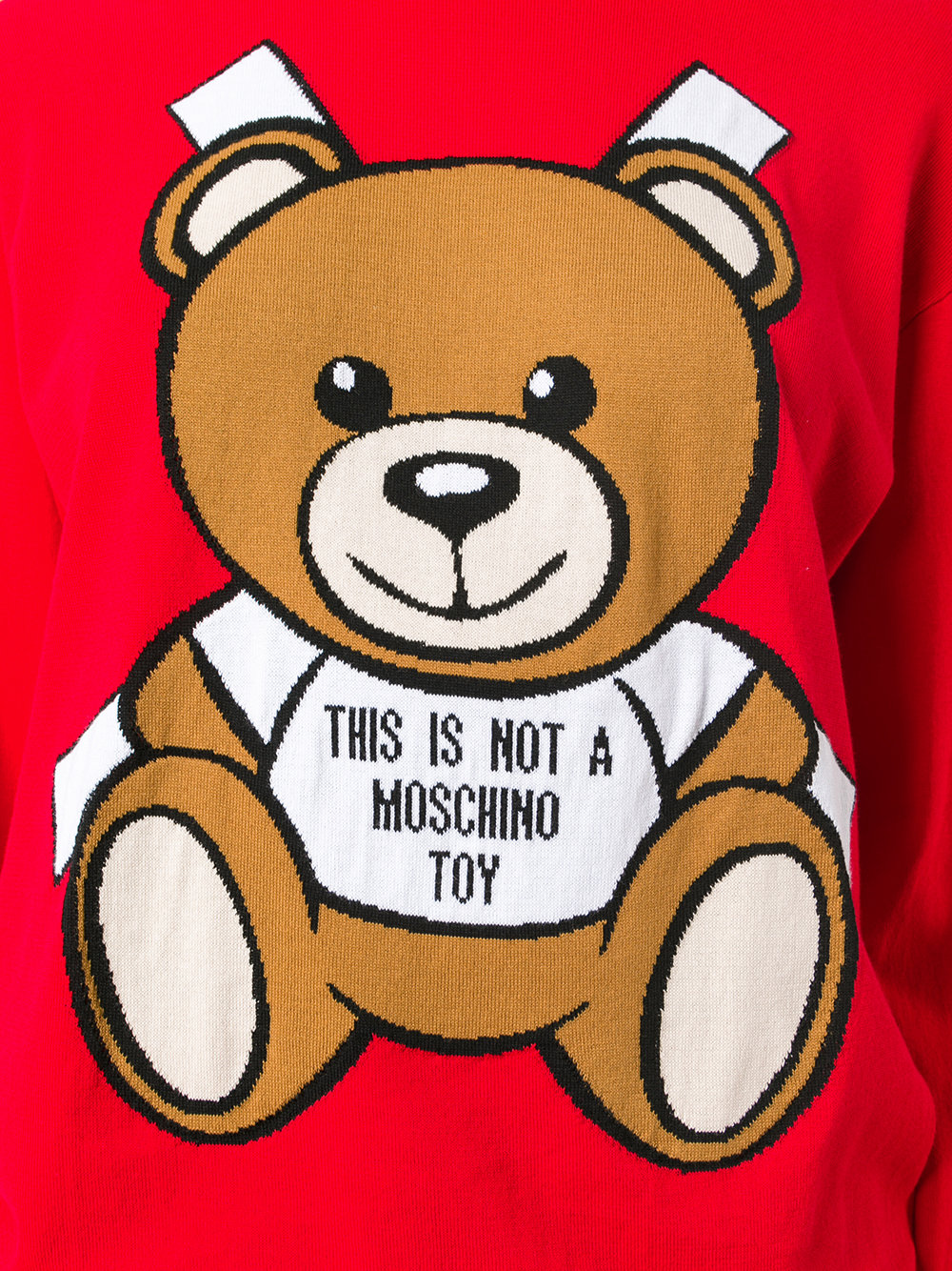 paper toy bear intarsia jumper