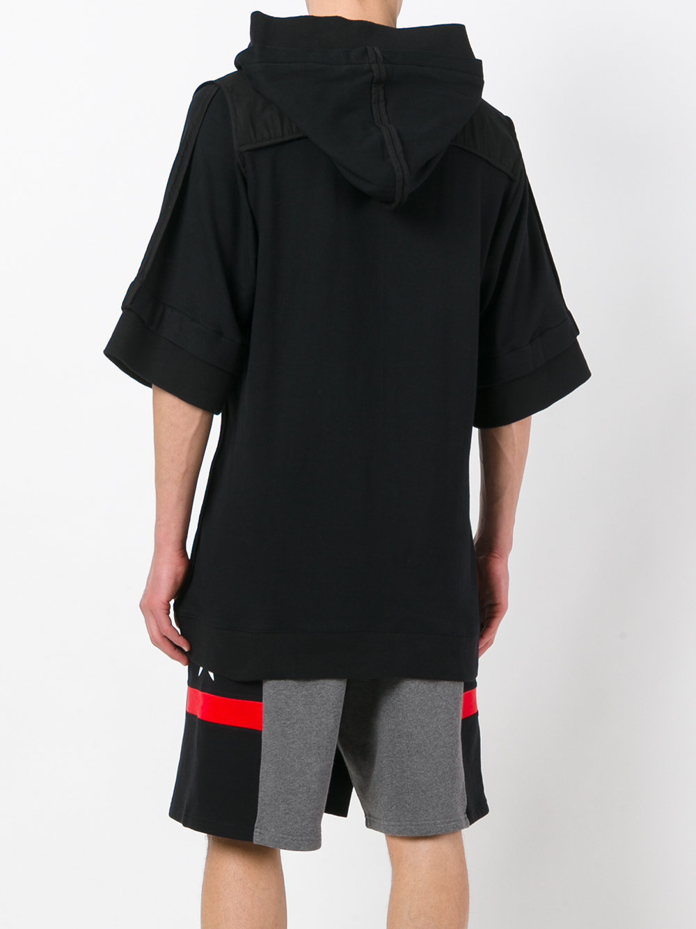 short tie waist hoodie