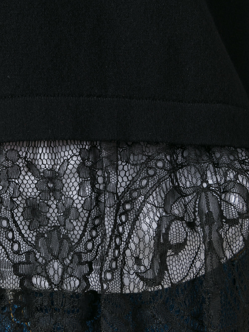 lace hem cardigan