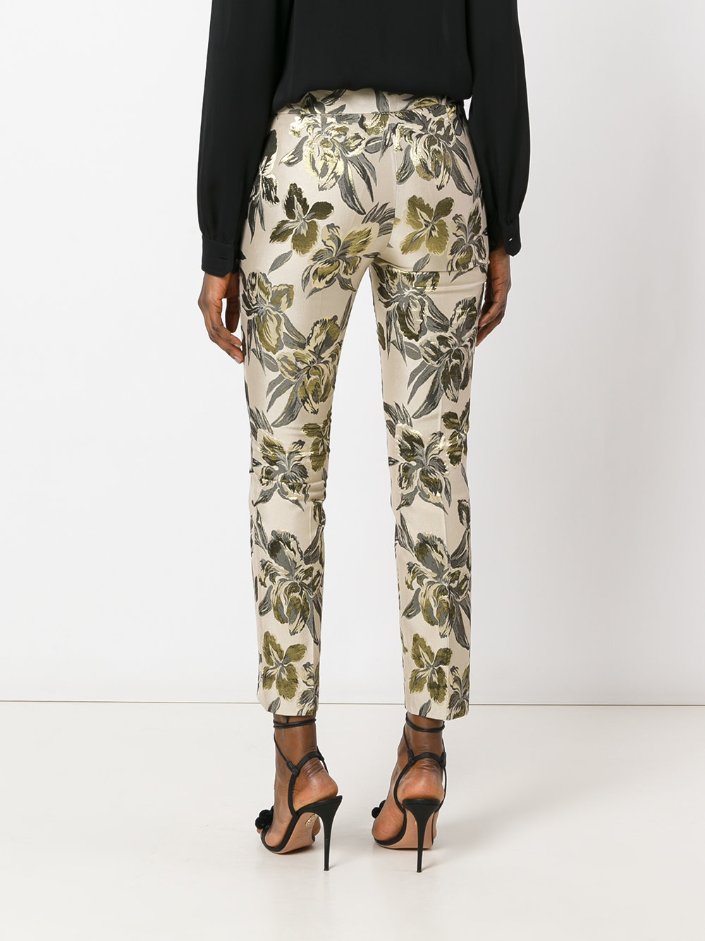 floral print cropped trousers 