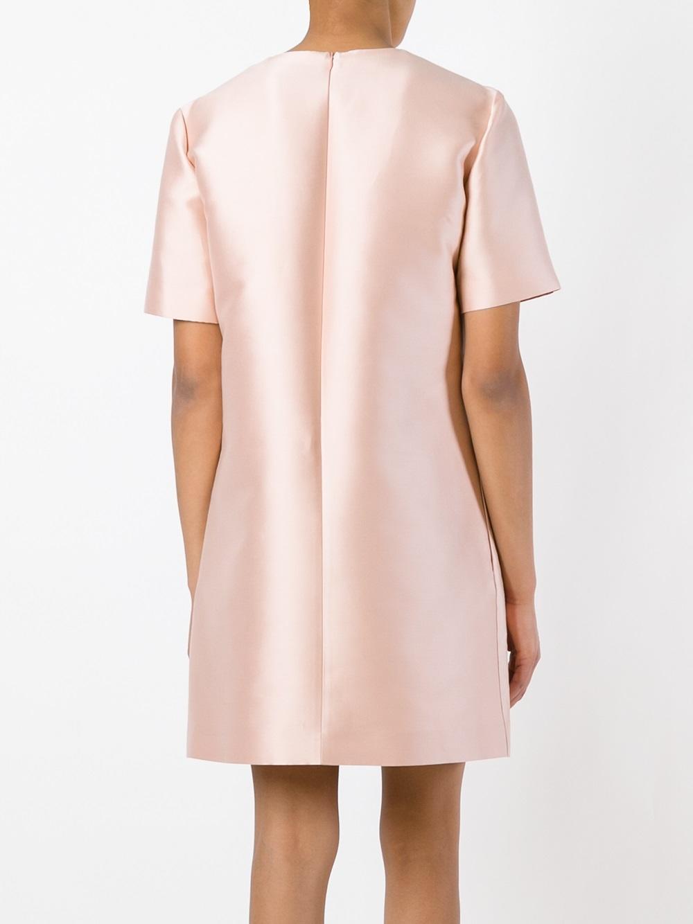embroidered hem dress