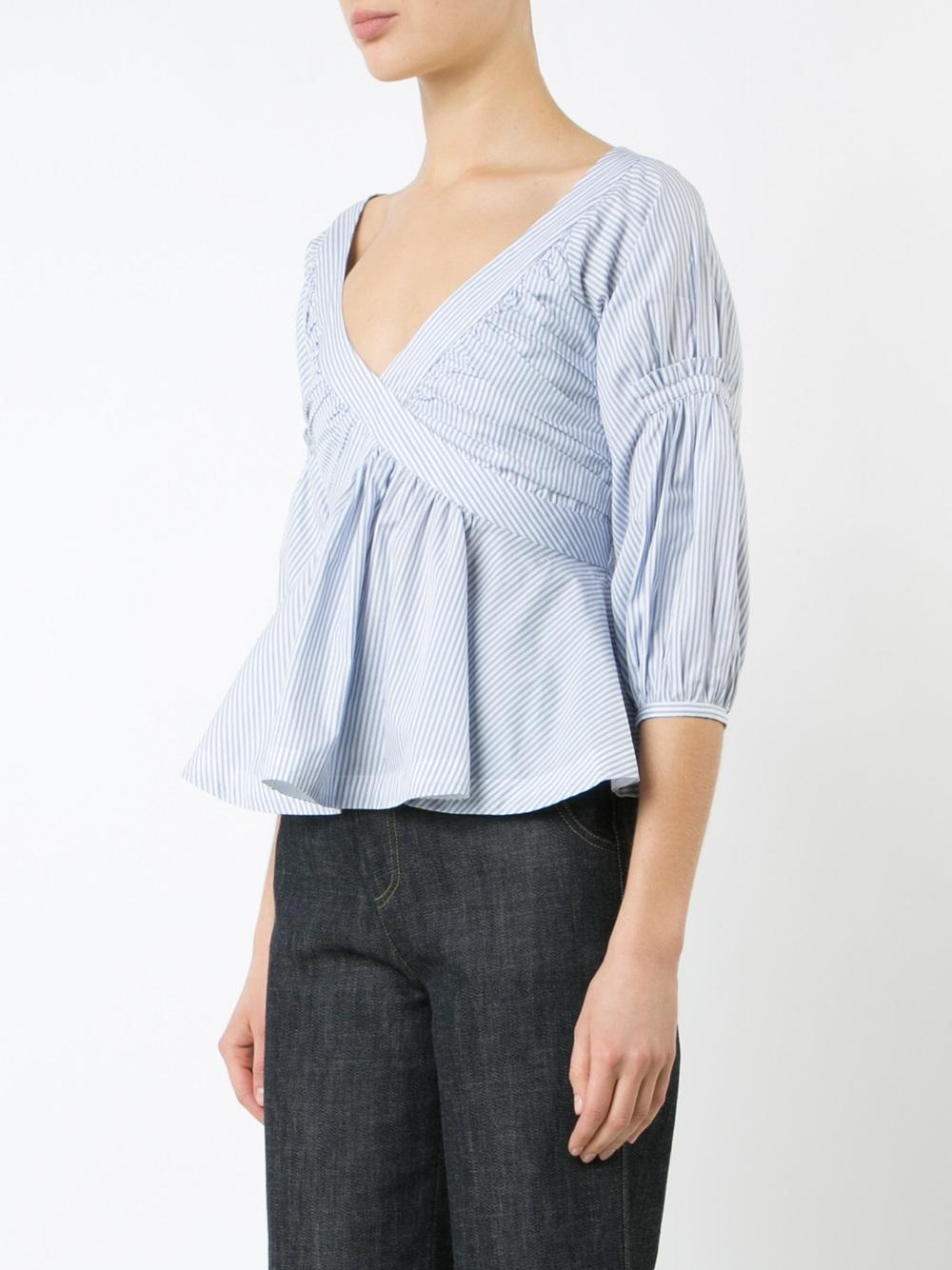 Crisscross Babydoll blouse