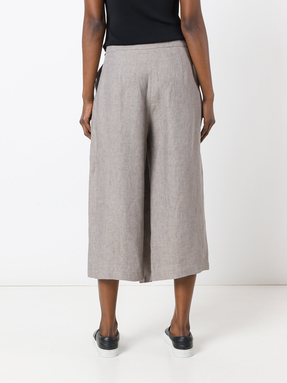 wide legged, asymmetric front pleat trousers