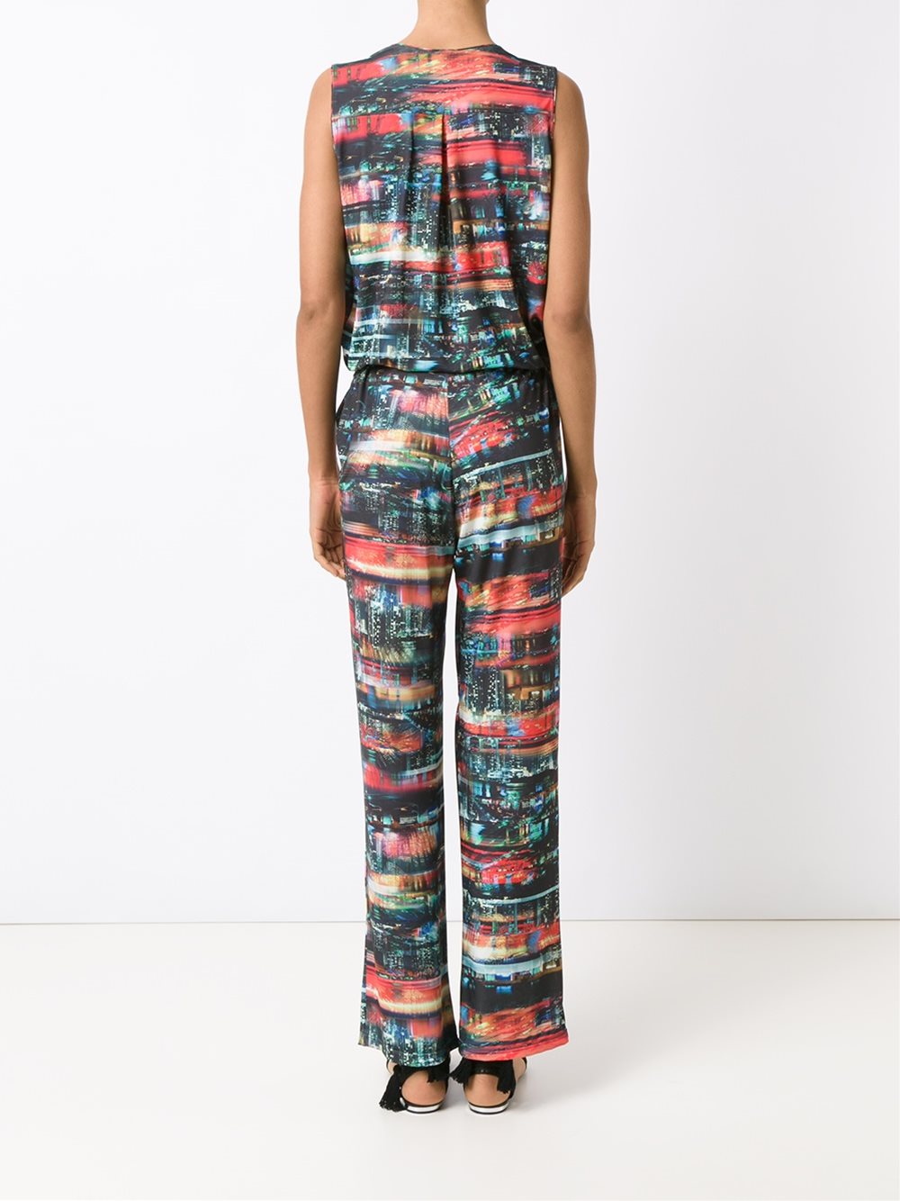 abstract print jumpsuit