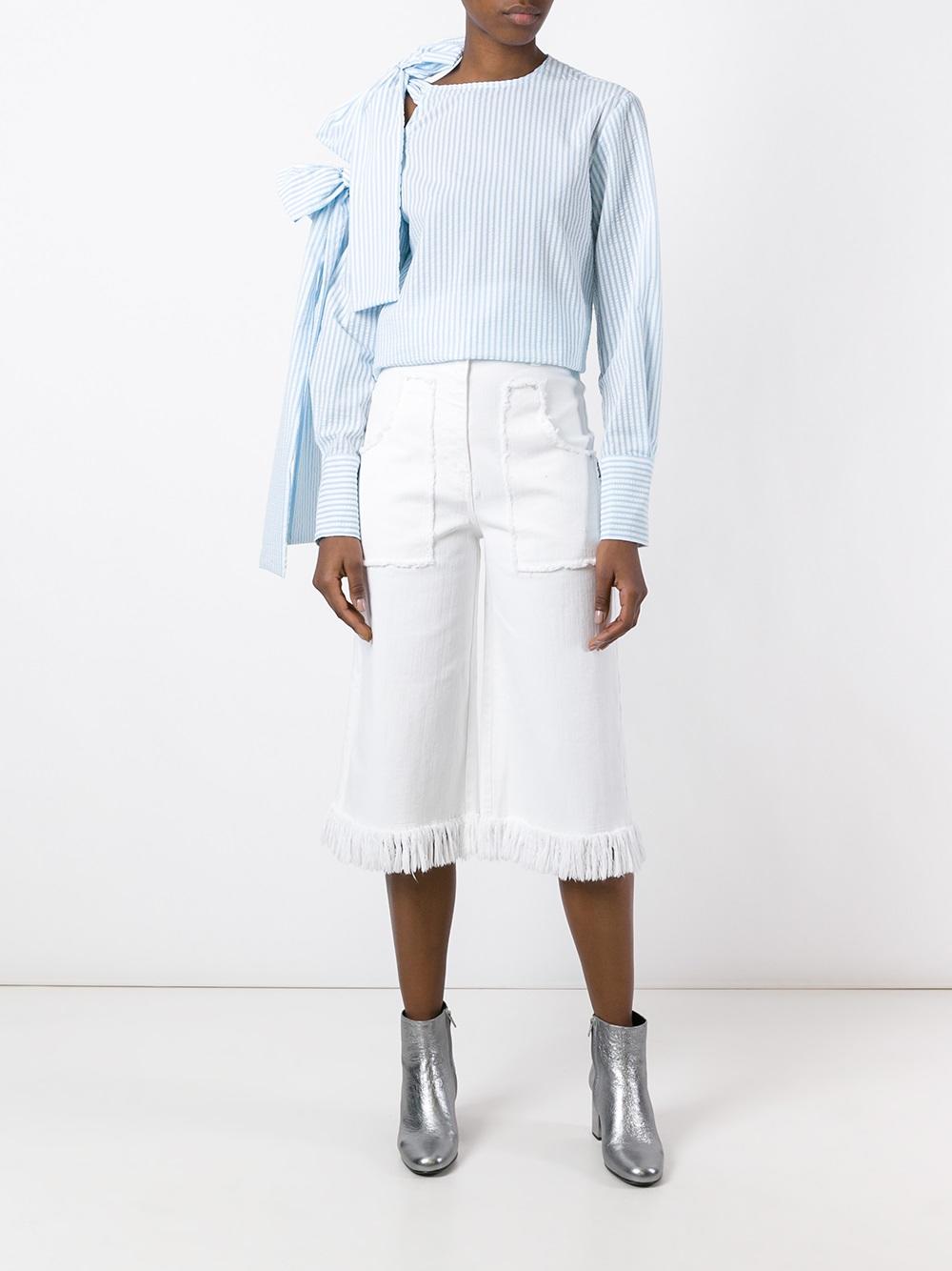 frayed cropped trousers