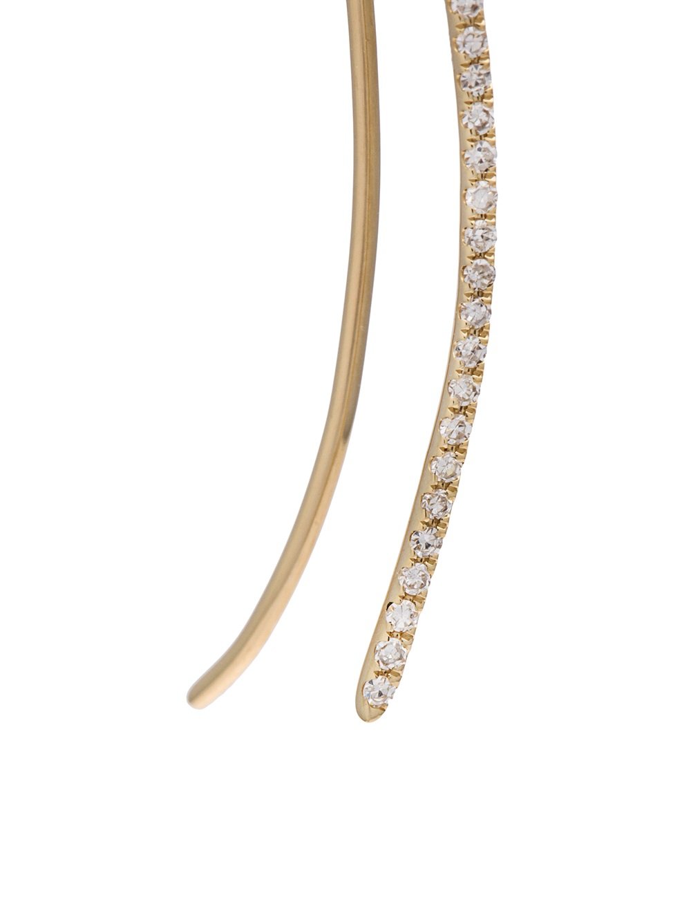 diamond curved bar ear cuff