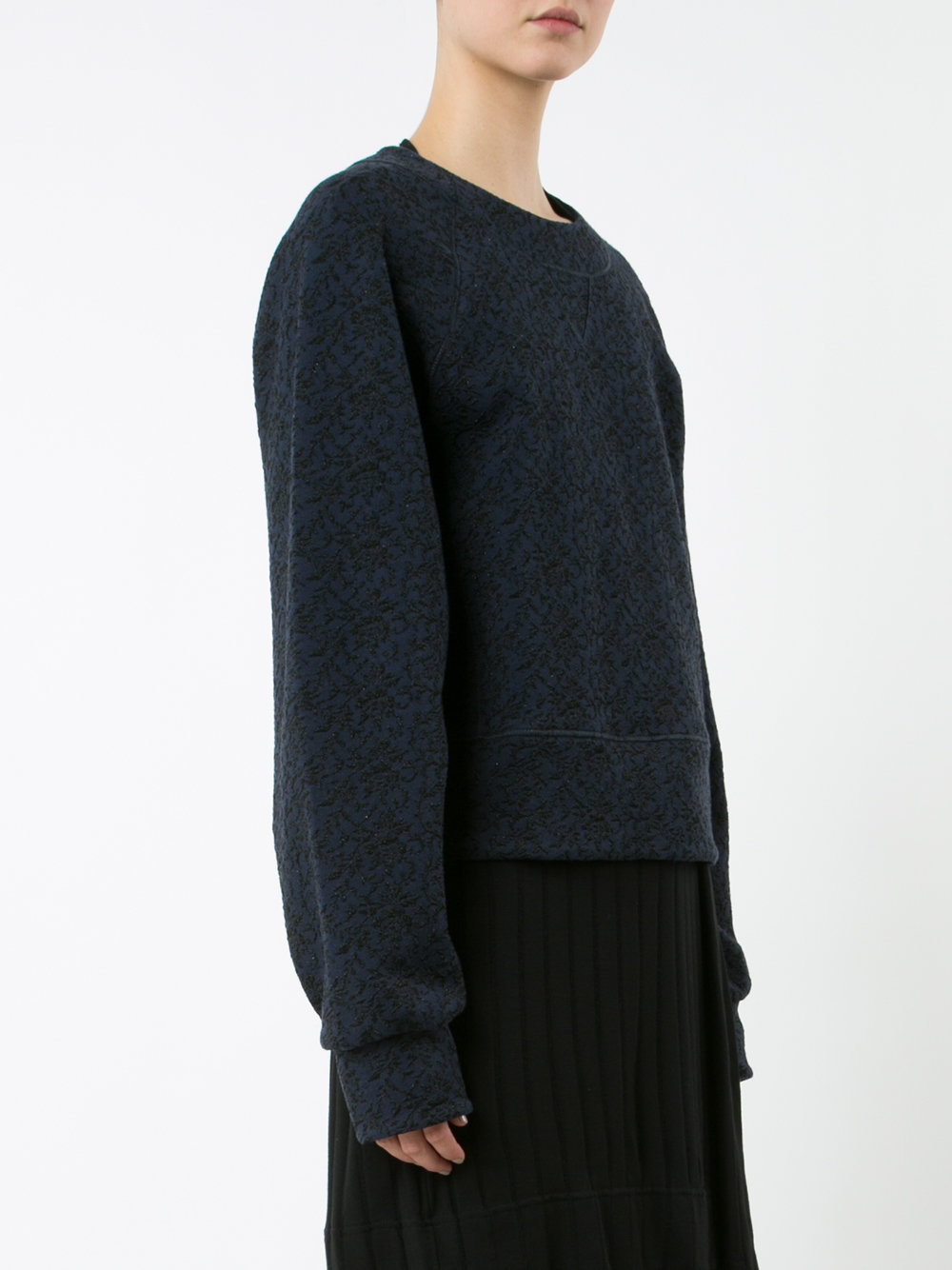floral embossed sweatshirt