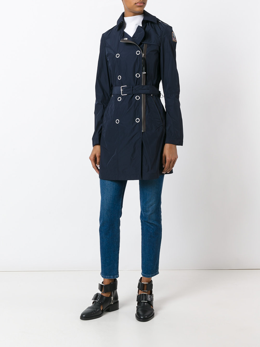 dislocated zip trenchcoat