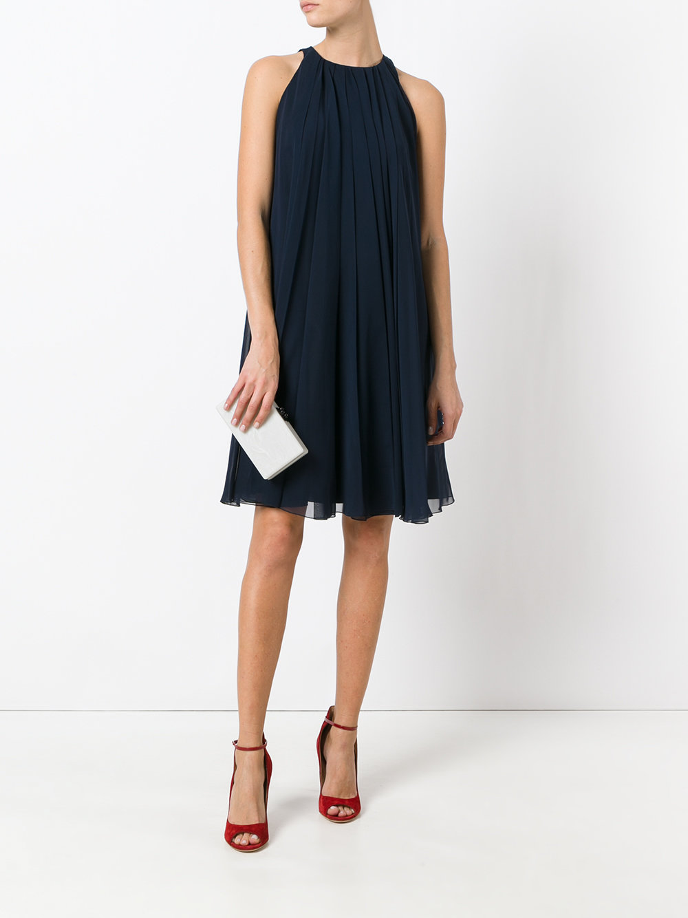 pleated layered dress