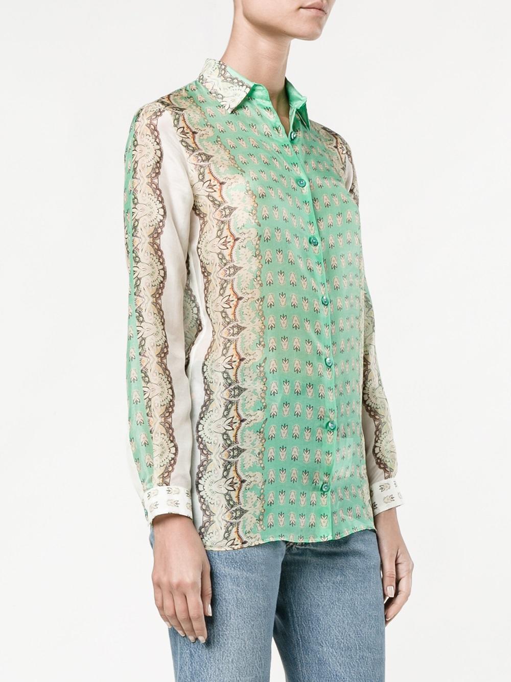 printed long sleeve shirt