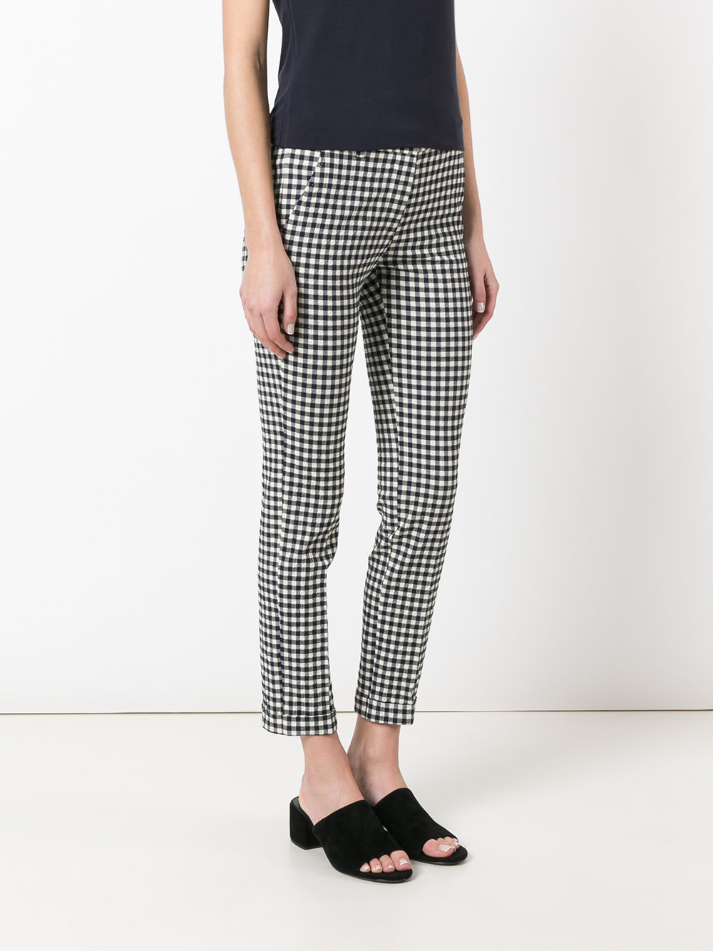 check skinny trousers