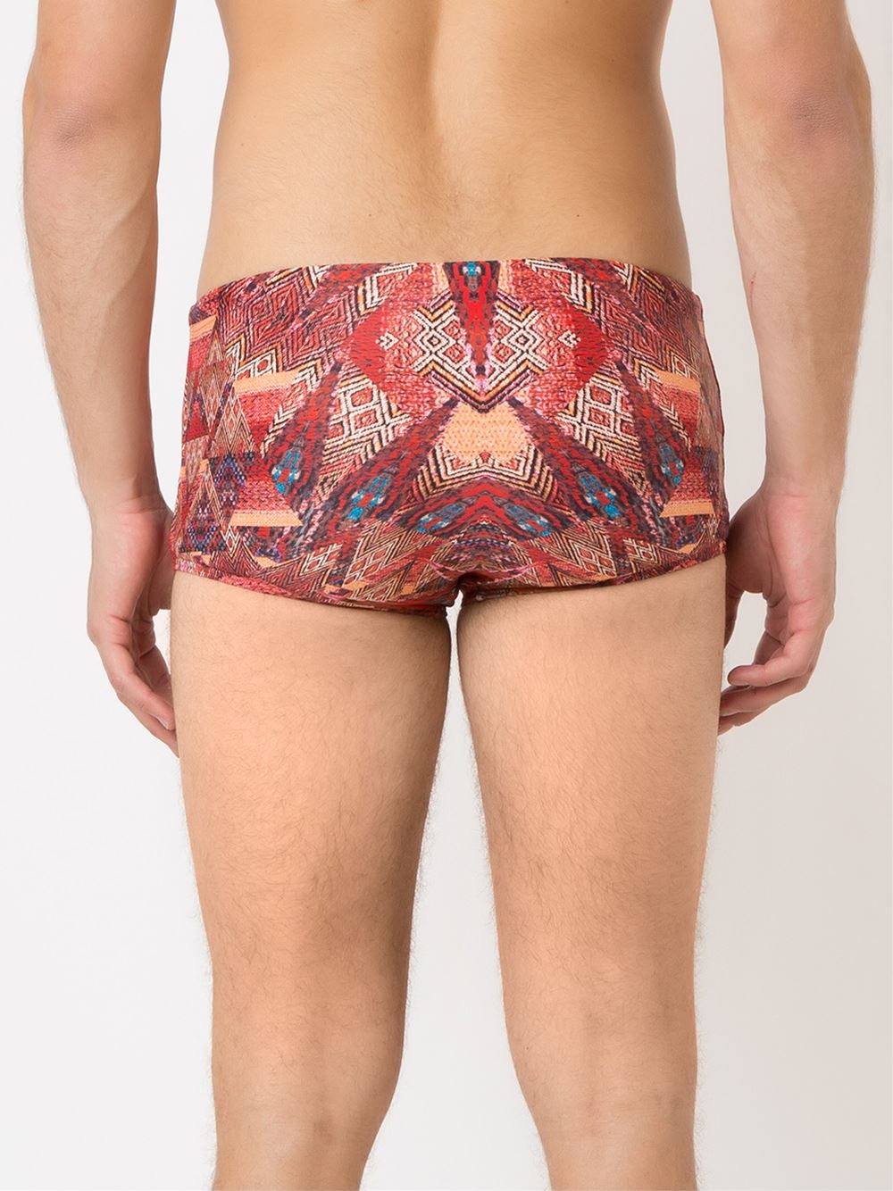 abstract print swim trunks