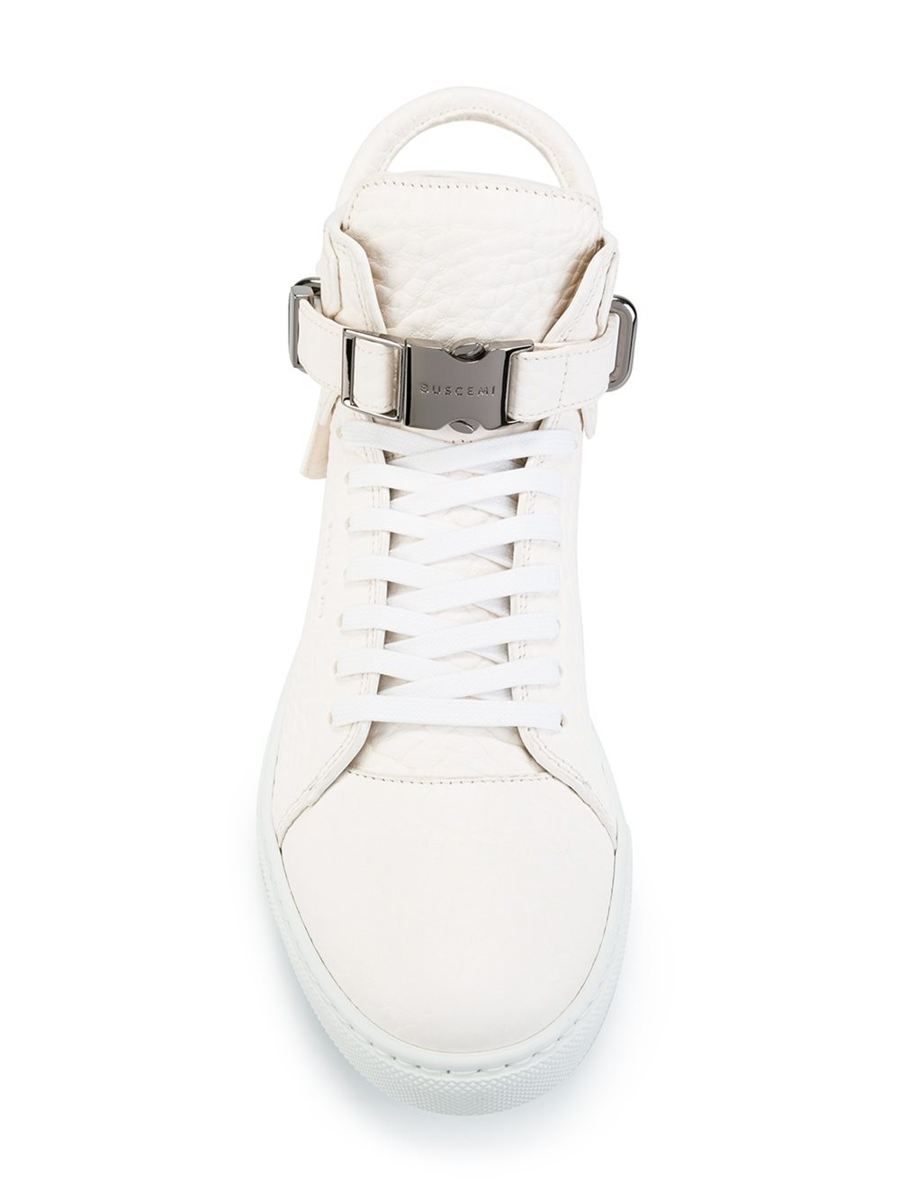 buckled hi-top sneakers