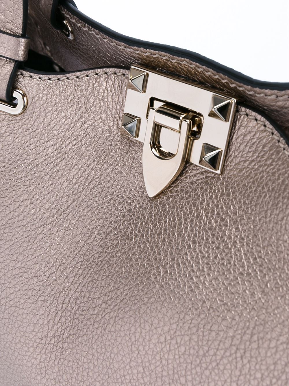 'Rockstud'小号梯形手提包