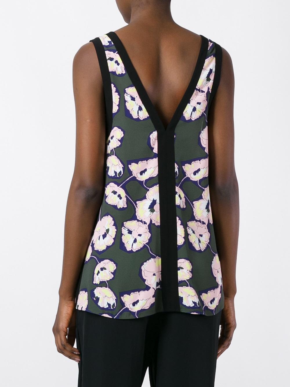 Whisper print tank top