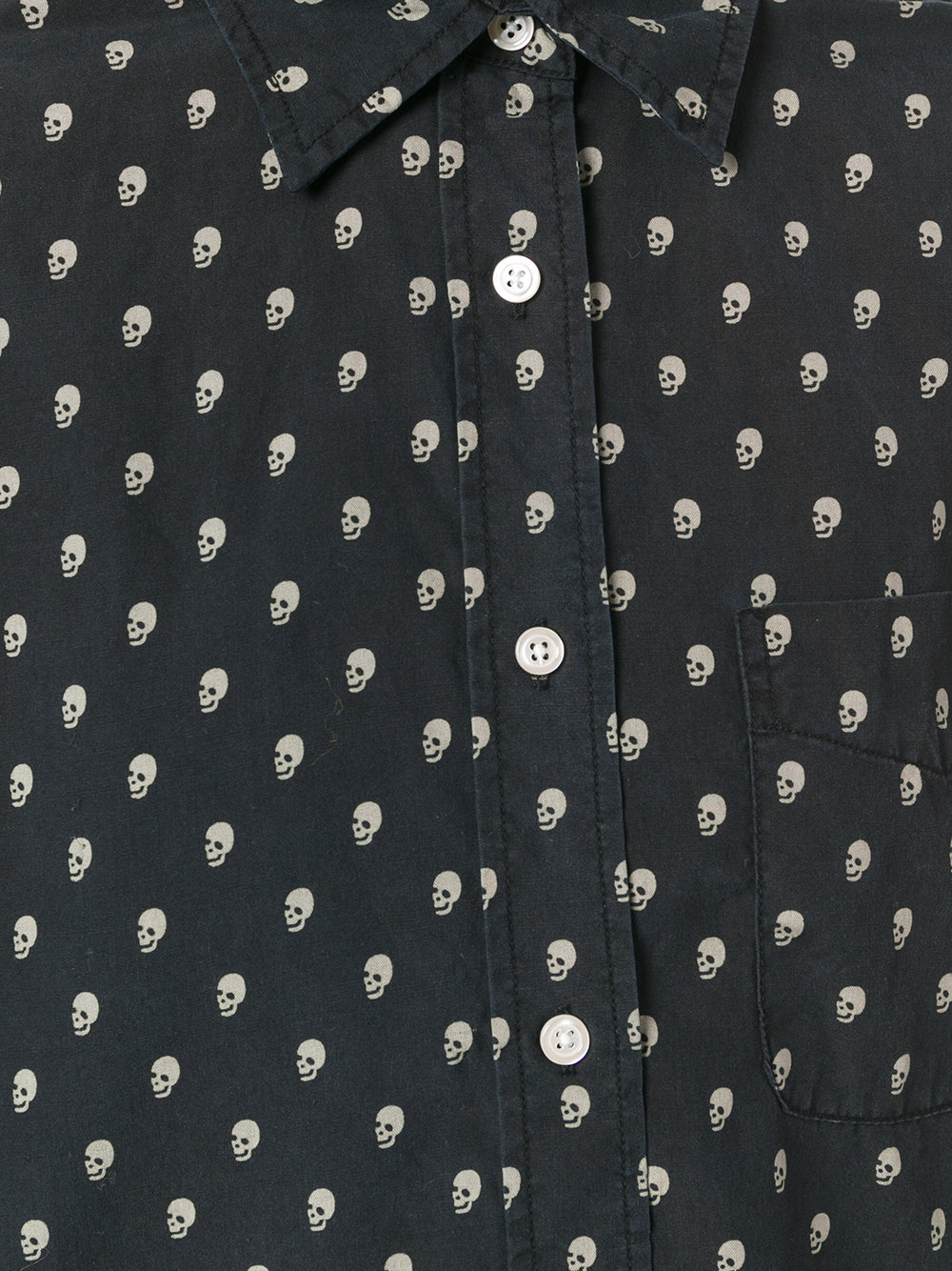 allover skull print shirt