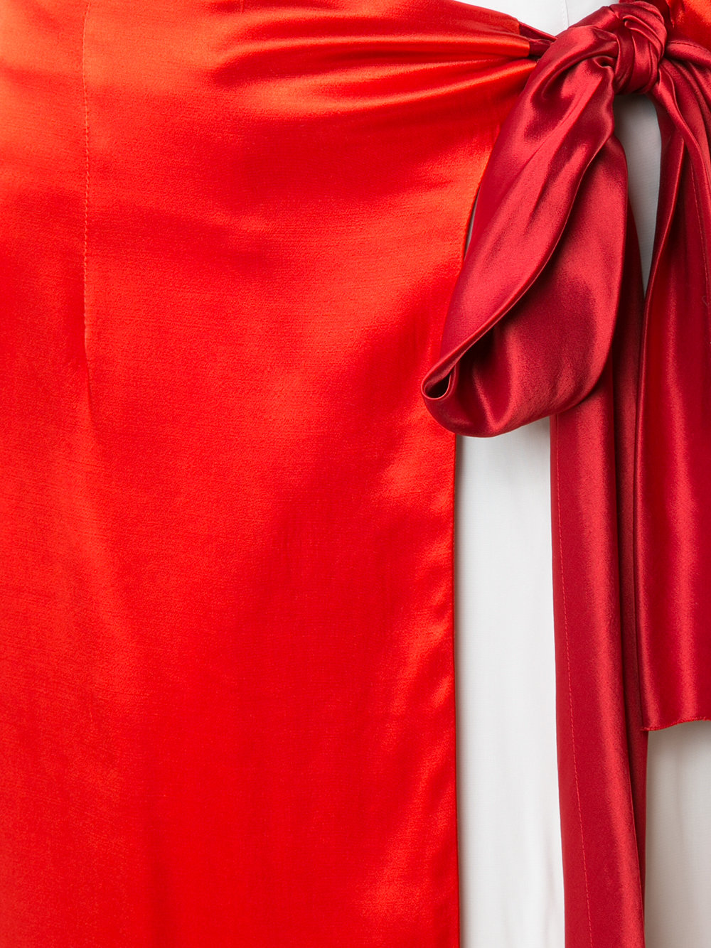 satin contrast wrap skirt