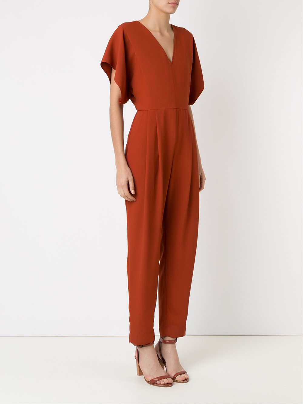 v-neck jumpsuit