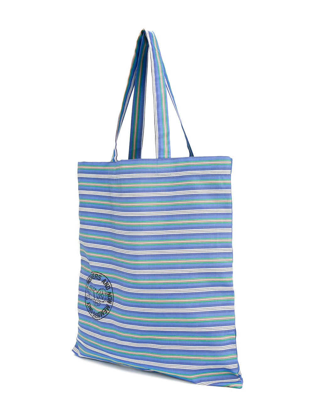 striped tote bag