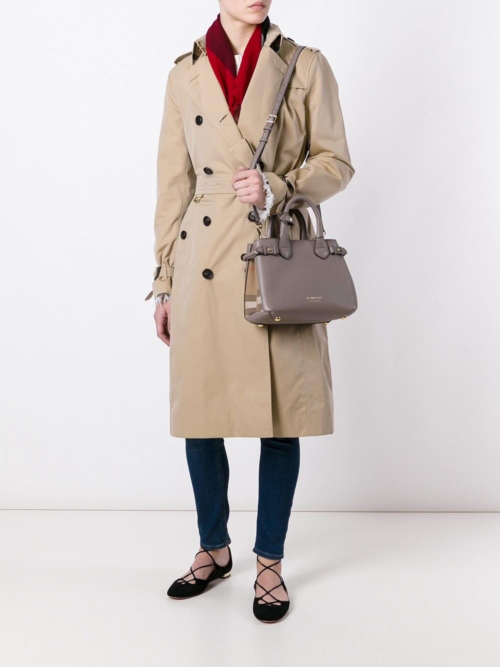 checked side tote