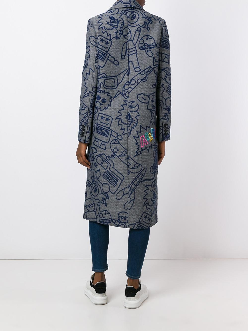 'Robot' jacquard coat