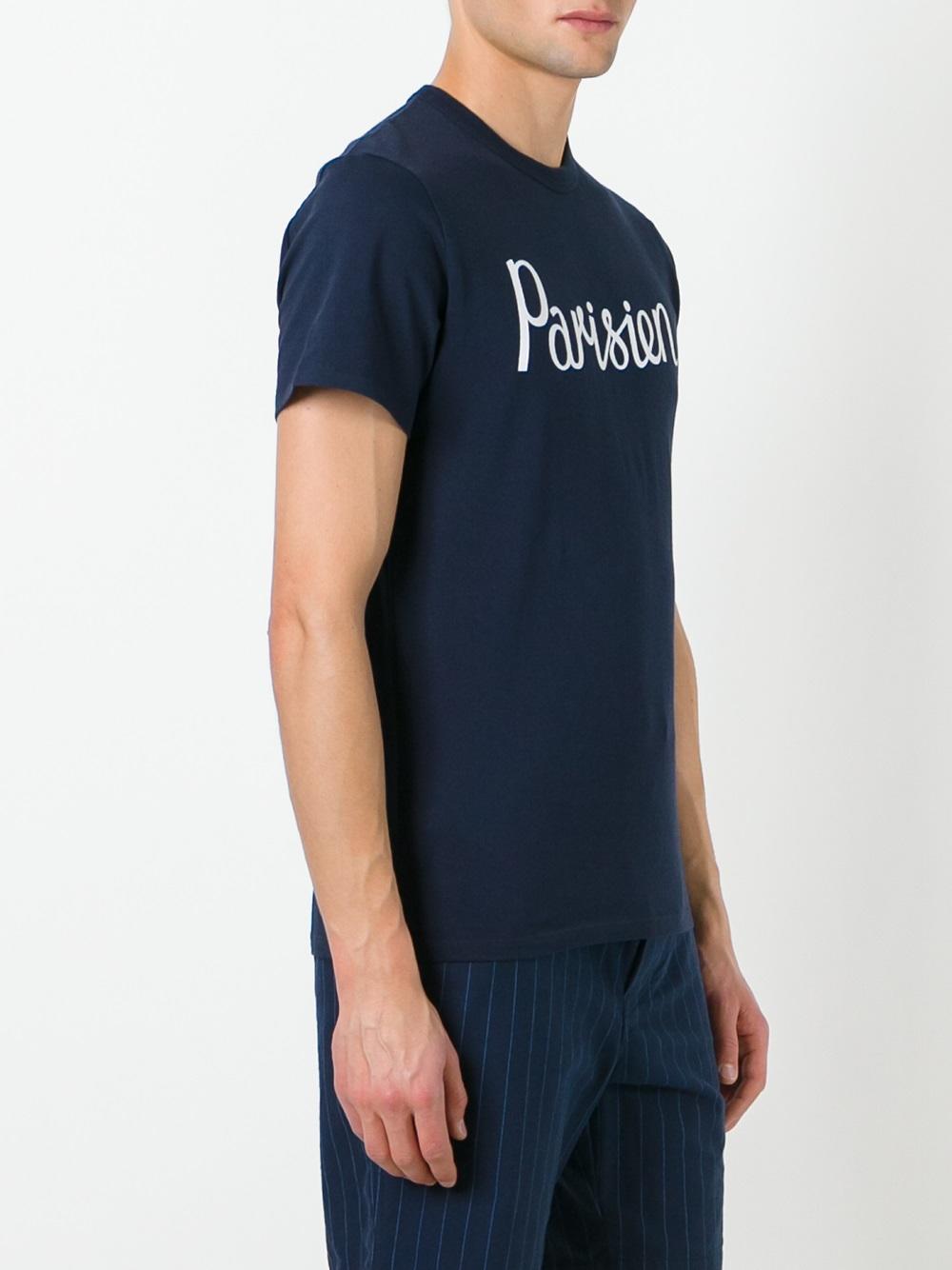 'parisien' print T-shirt