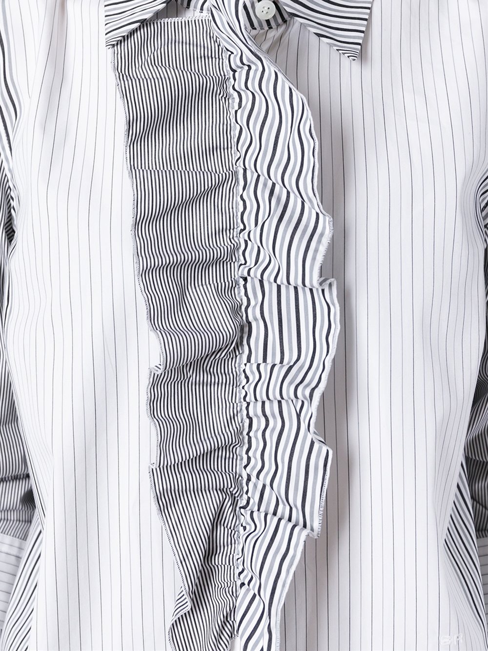 striped draped shirt