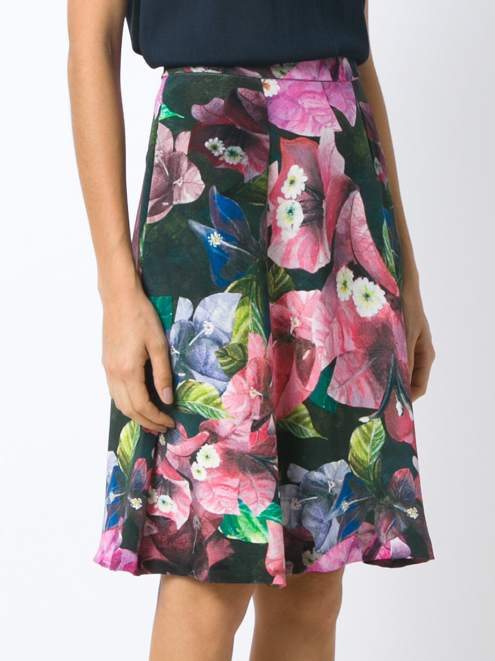 floral A-line skirt
