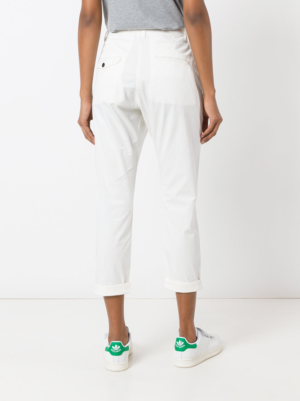 folded hem cropped trousers