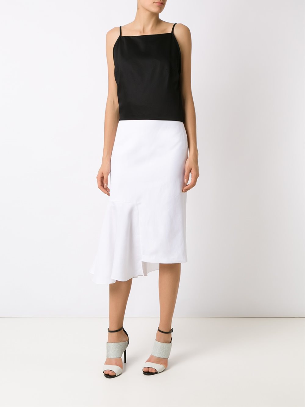 lace panel blouse