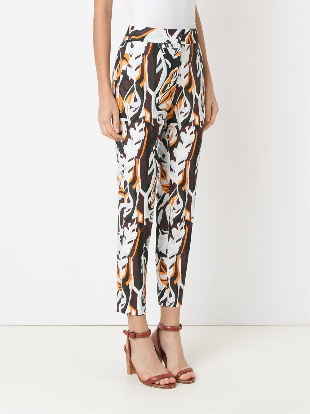 high-waisted trousers