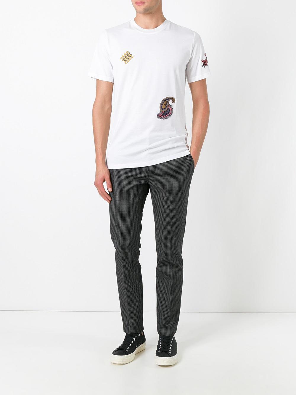 embroidered patch T-shirt