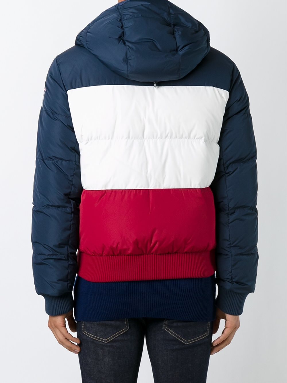 colour block padded jacket