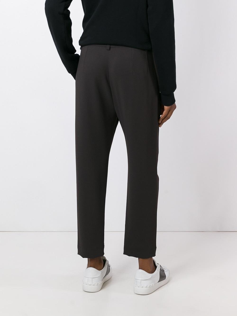 straight cropped trousers