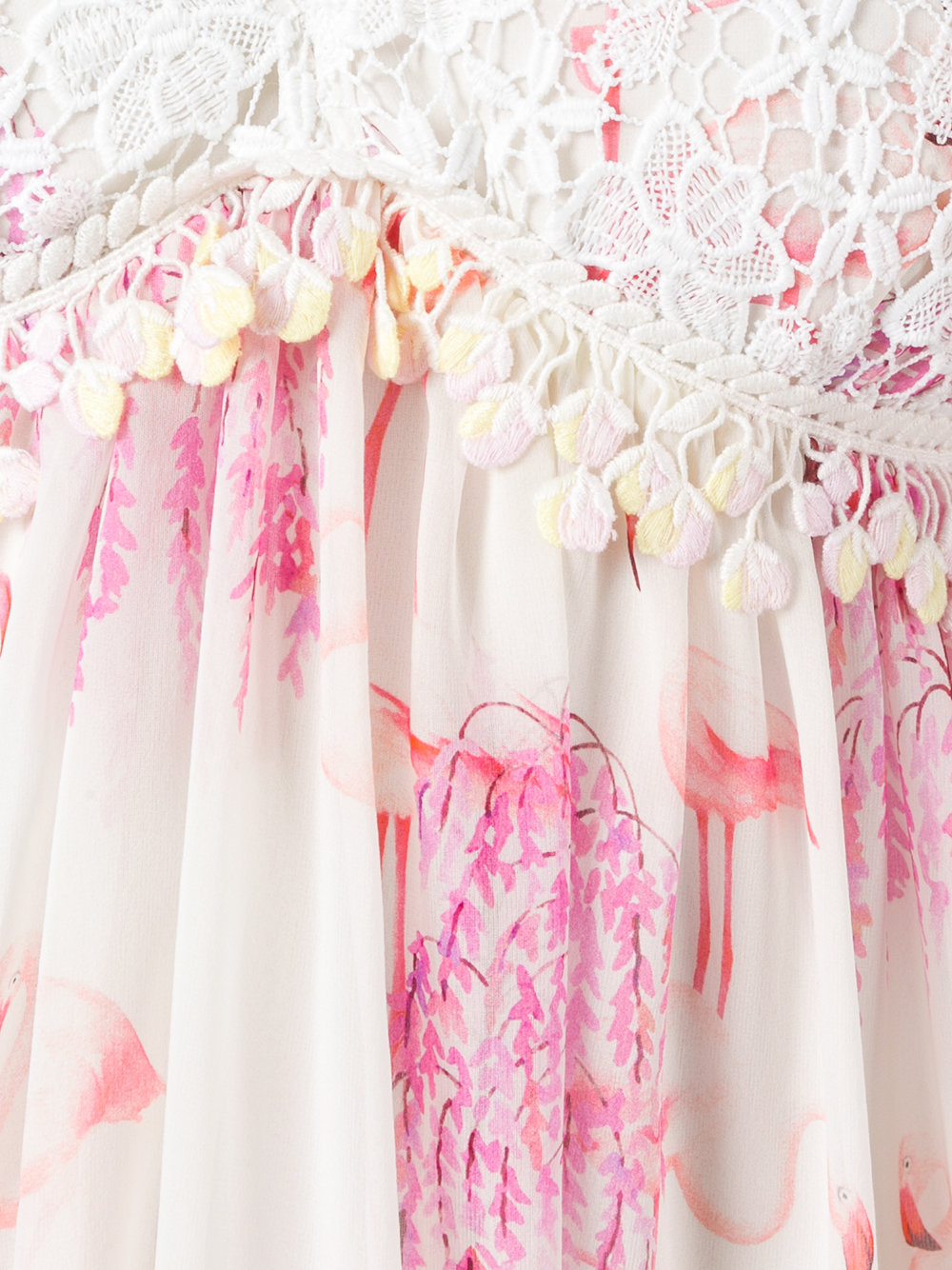 flamingos print dress 