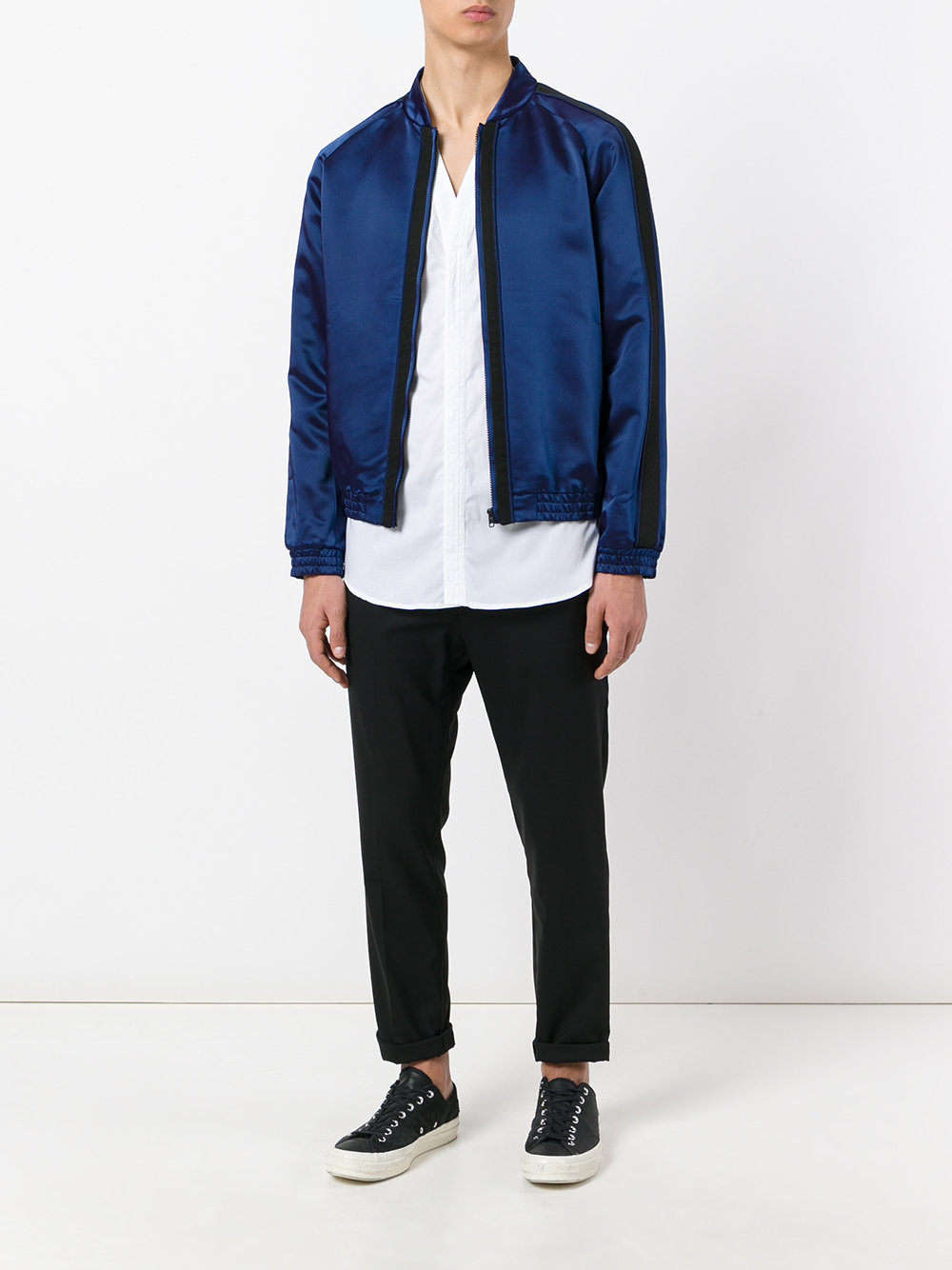 zipped bomber jacket 