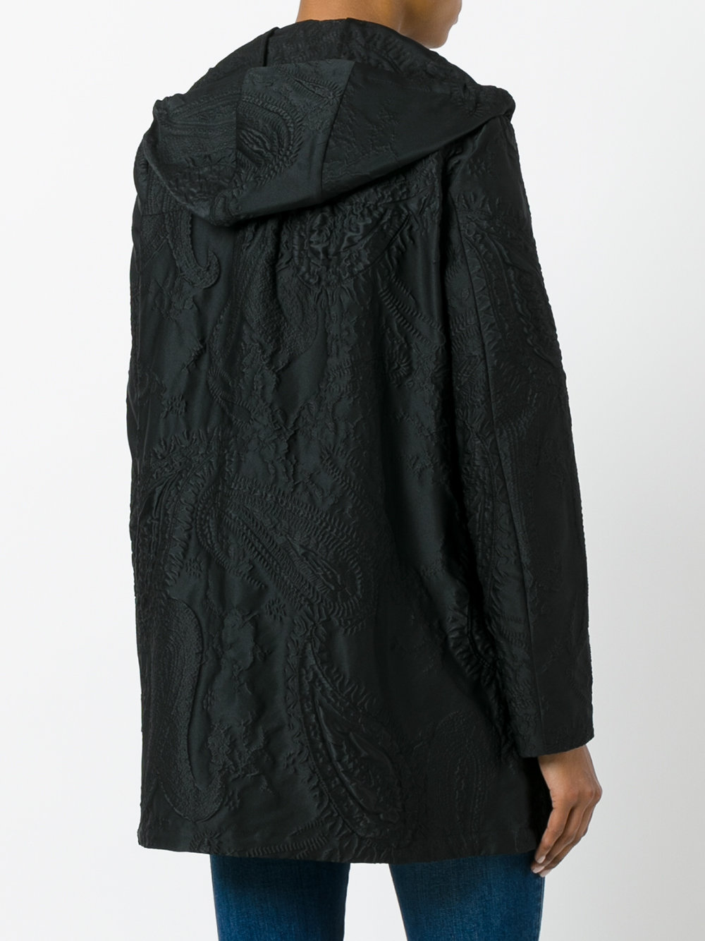 paisley pattern raincoat