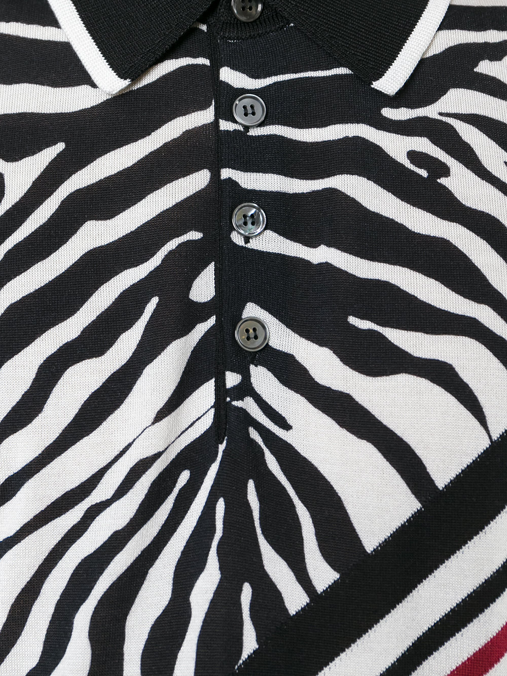 zebra stripe polo shirt