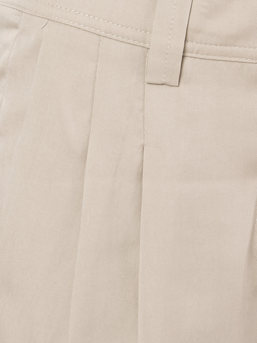 front pleat cropped trousers