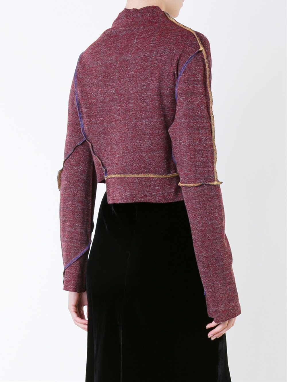 paneled longsleeved crop top