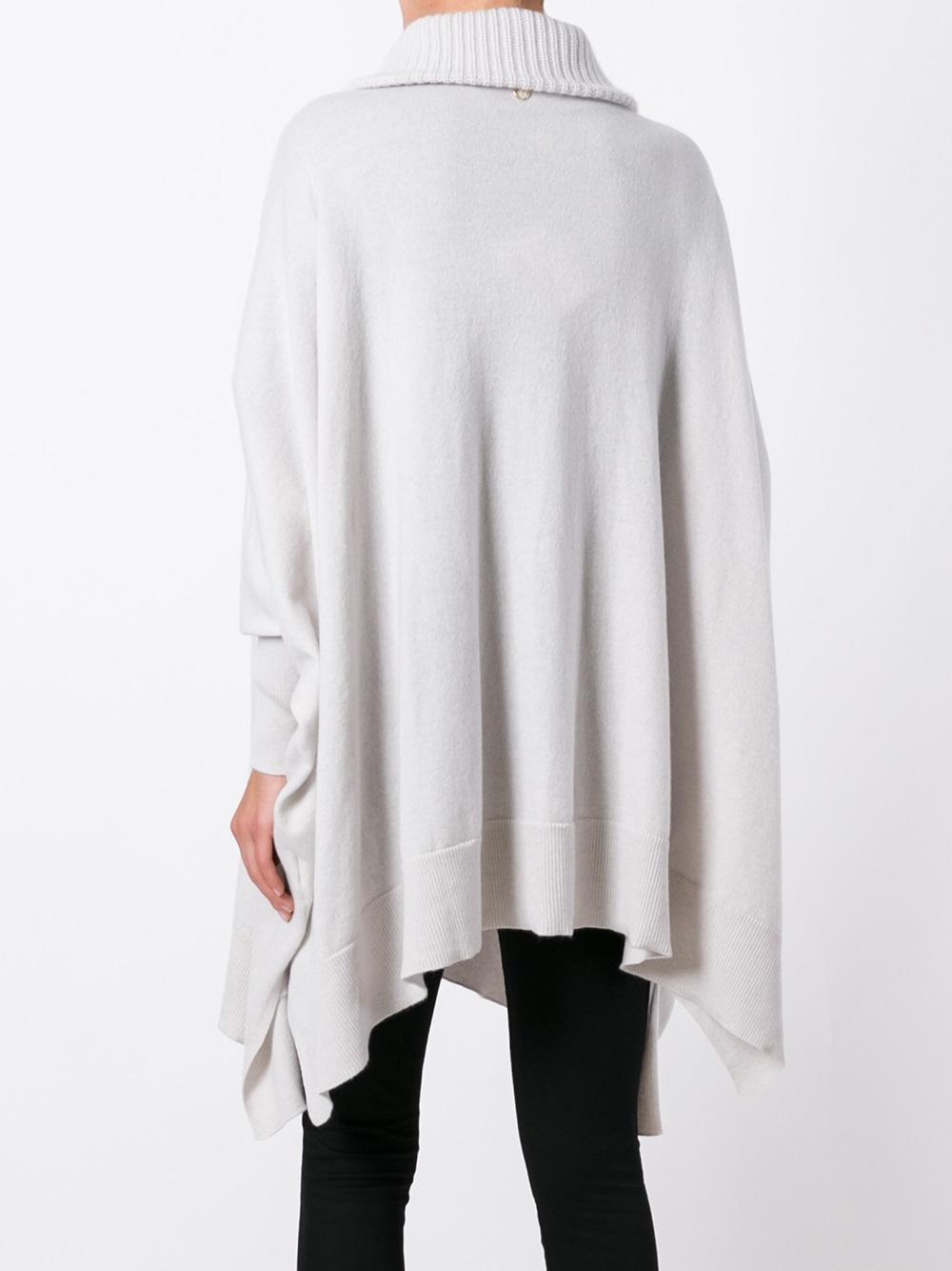 high neck pointed cardi-coat