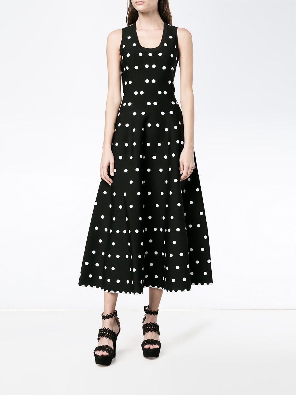 Sleeveless Polka Dot Dress 