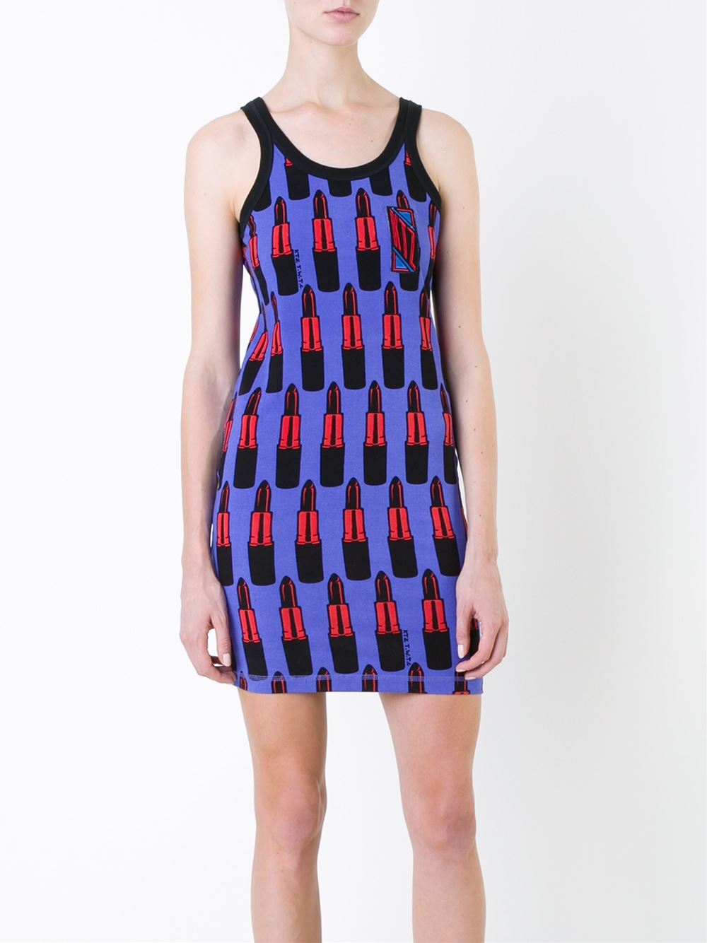 lipstick print tank dress