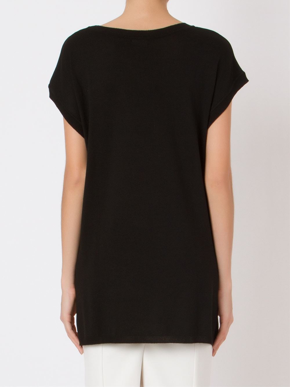 high low knit blouse