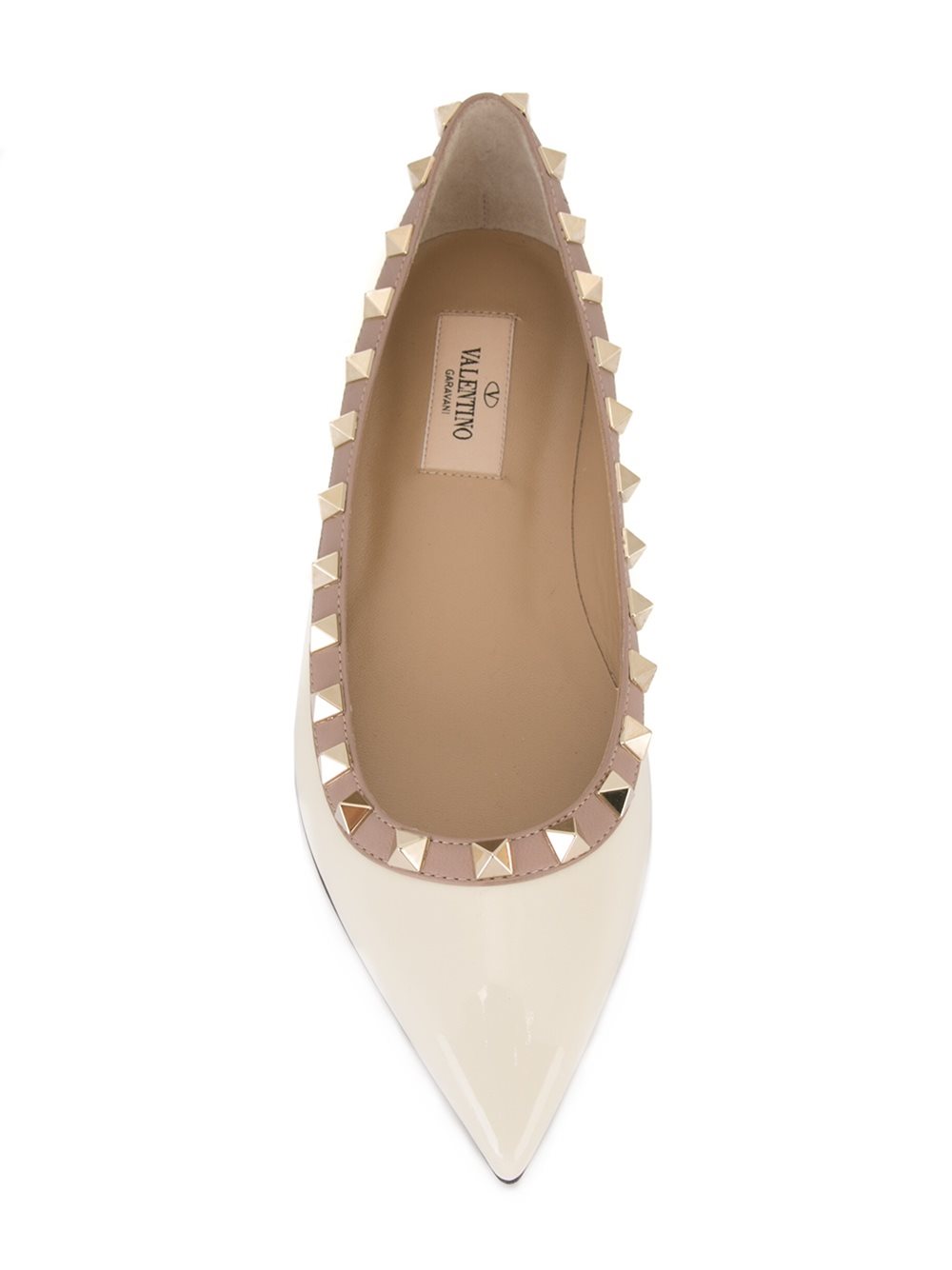 'Rockstud'芭蕾平底鞋