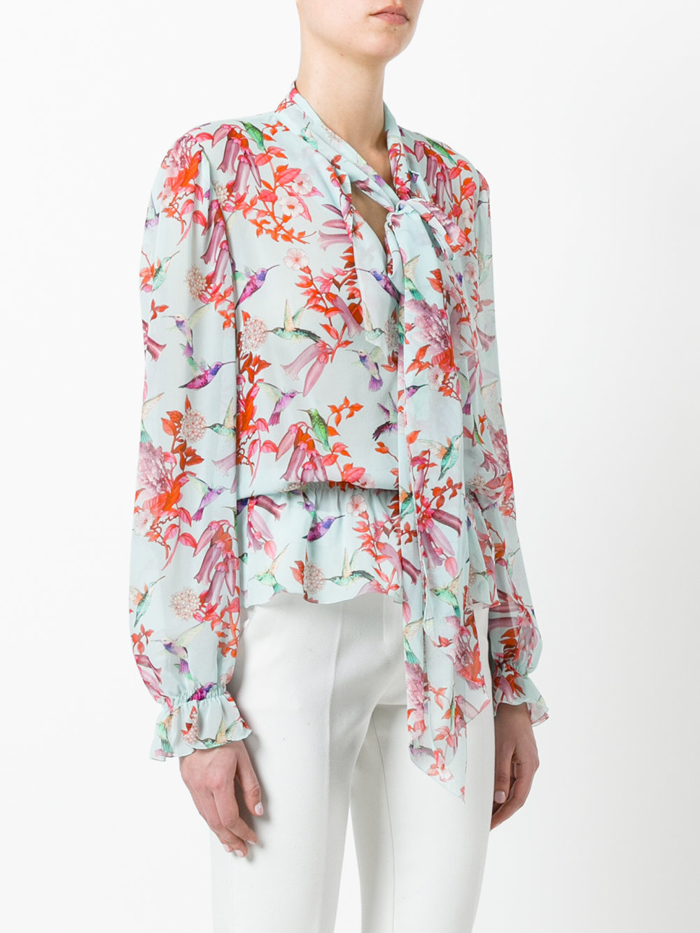 floral print blouse 