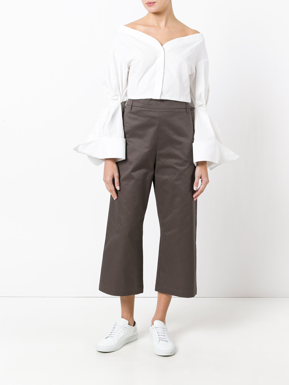 cropped wide-leg trousers