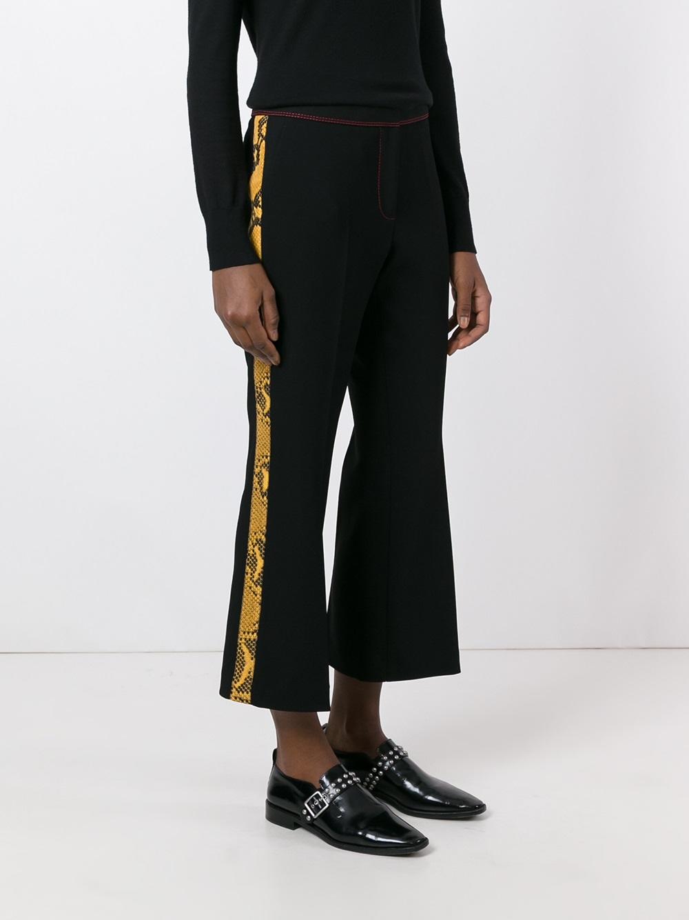 python skin effect cropped trousers